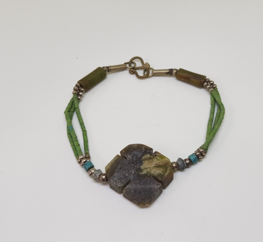 DOĞAL TAŞLI EL YAPIMI TÜRKMEN İŞİ ANTİKA BİLEKLİK