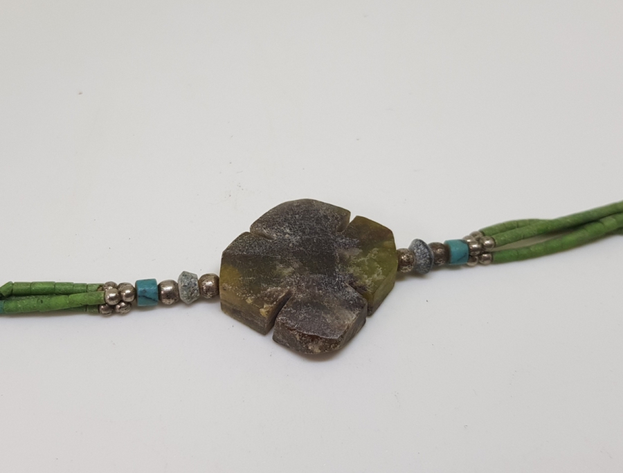 DOĞAL TAŞLI EL YAPIMI TÜRKMEN İŞİ ANTİKA BİLEKLİK