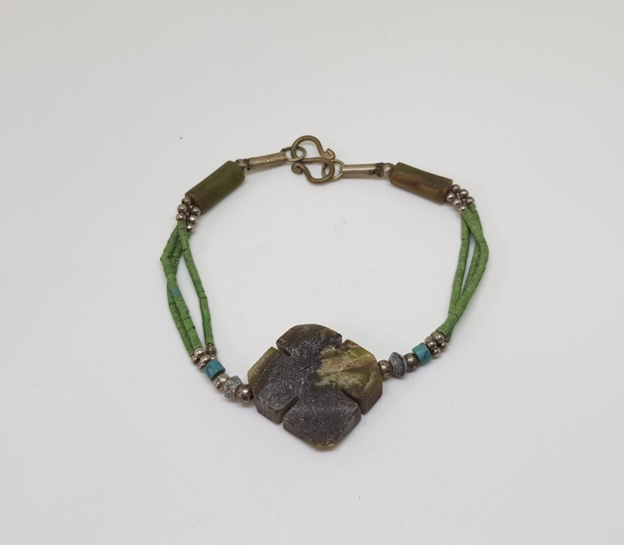 DOĞAL TAŞLI EL YAPIMI TÜRKMEN İŞİ ANTİKA BİLEKLİK