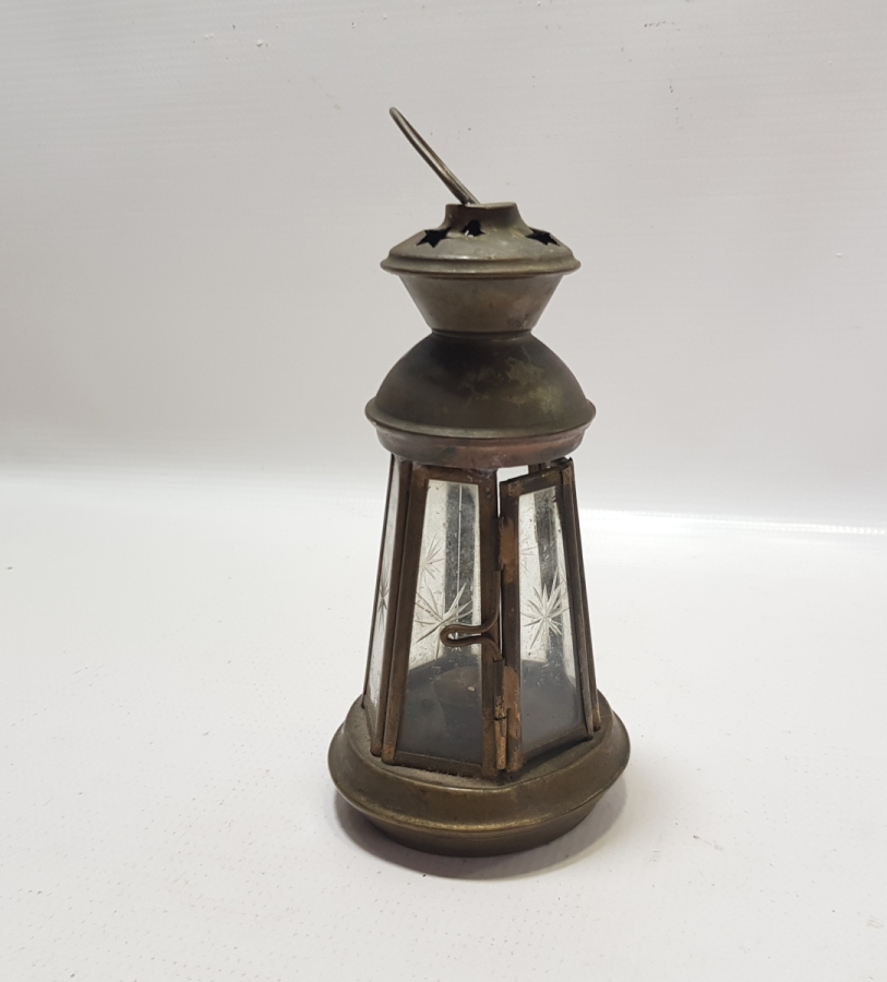 KRİSTAL KESME İŞÇİLİKLİ EL YAPIMI ANTİKA MUMLUK