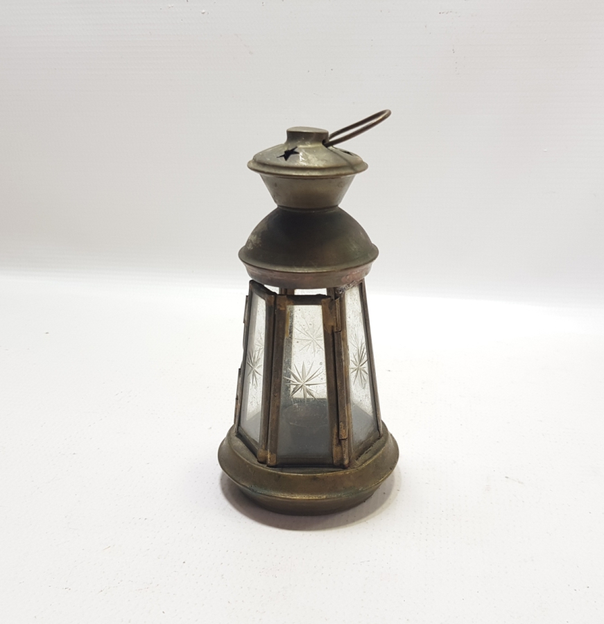 KRİSTAL KESME İŞÇİLİKLİ EL YAPIMI ANTİKA MUMLUK