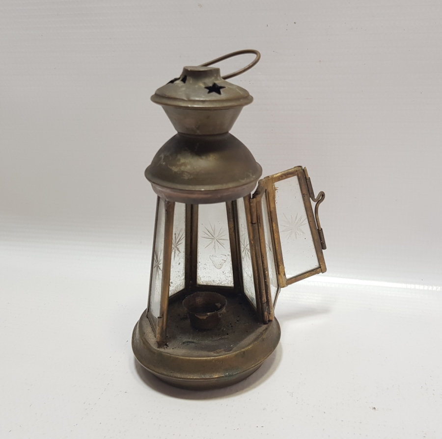 KRİSTAL KESME İŞÇİLİKLİ EL YAPIMI ANTİKA MUMLUK