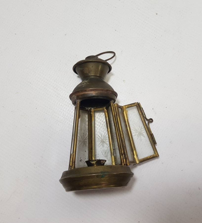 KRİSTAL KESME İŞÇİLİKLİ EL YAPIMI ANTİKA MUMLUK