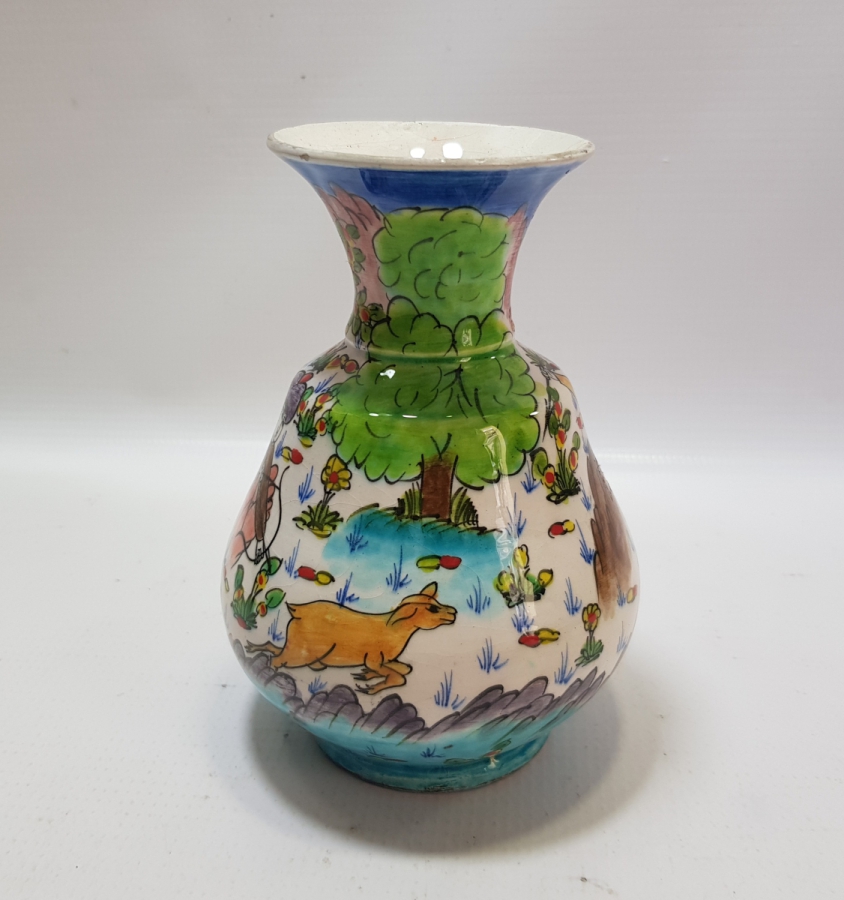 OSMANLI MİNYATÜRLERLE SÜSLÜ KÜTAHYA VAZO