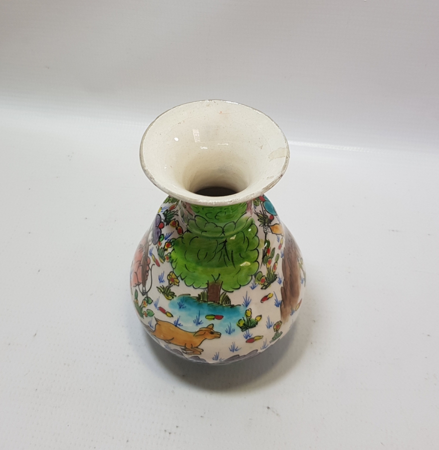 OSMANLI MİNYATÜRLERLE SÜSLÜ KÜTAHYA VAZO