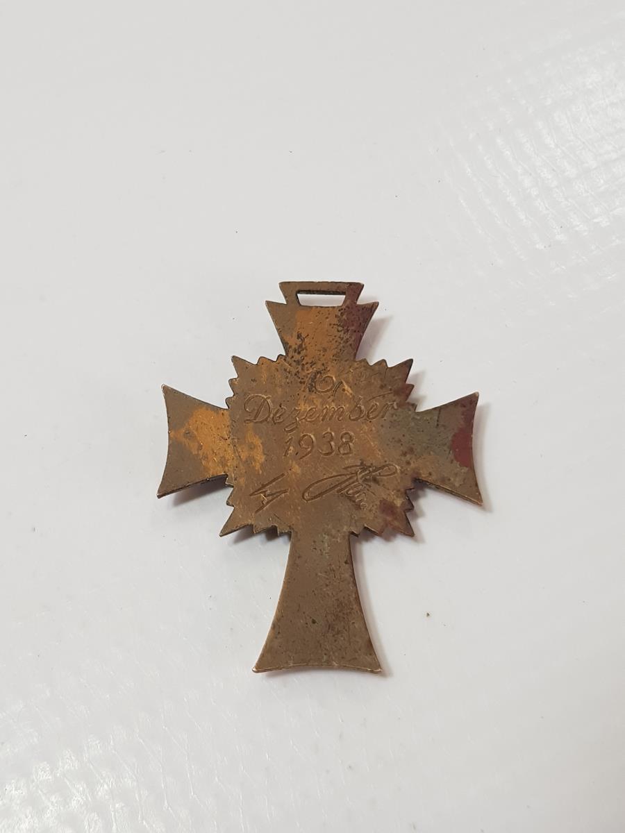 1938 NAZİ ALMAN ANNELİK ŞEREF MADALYASI