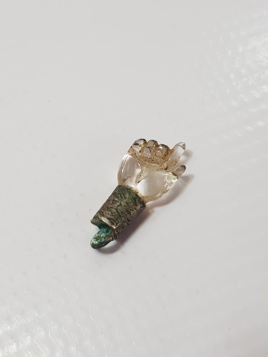 OSMANLI DÖNEMİ TEKKE İŞİ BEYKOZ İŞİ CAM KOLYE UCU