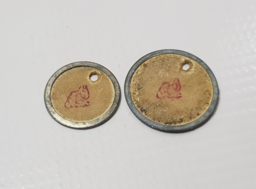 OSMANLICA ABDÜLHALİM YAZILI İKİ ADET NADİR ZEYTİN JETONU