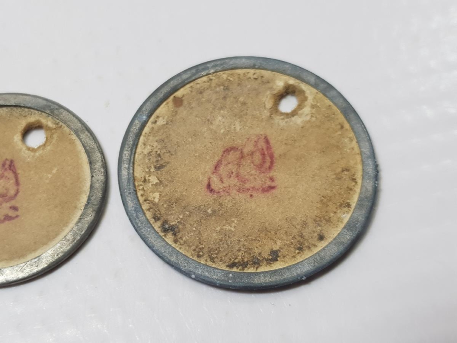 OSMANLICA ABDÜLHALİM YAZILI İKİ ADET NADİR ZEYTİN JETONU