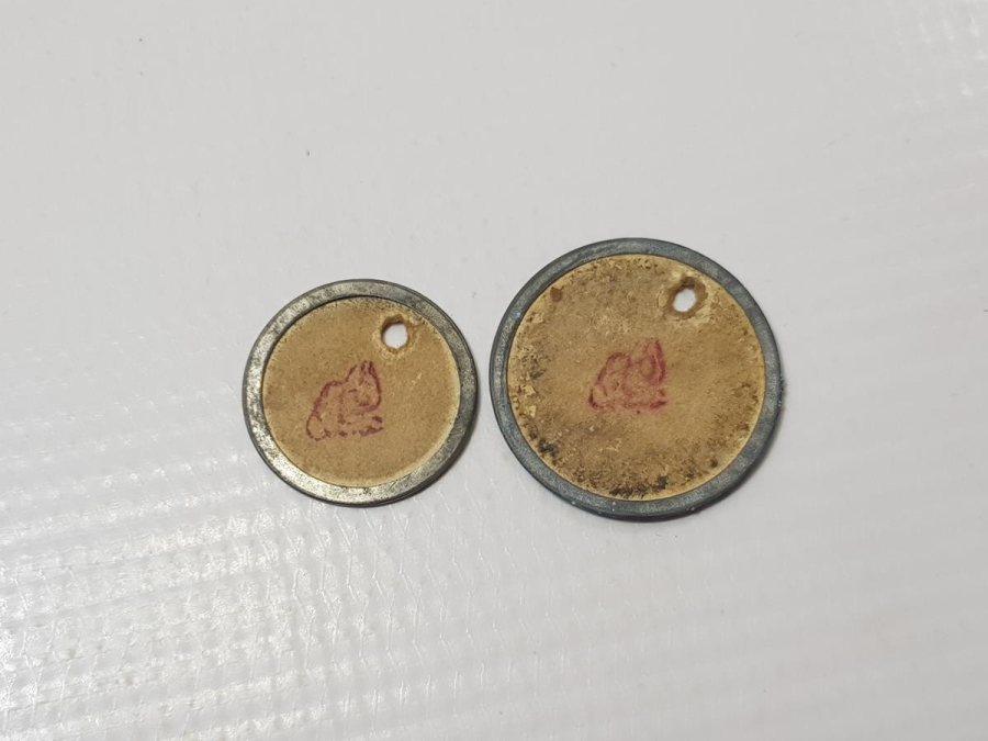 OSMANLICA ABDÜLHALİM YAZILI İKİ ADET NADİR ZEYTİN JETONU