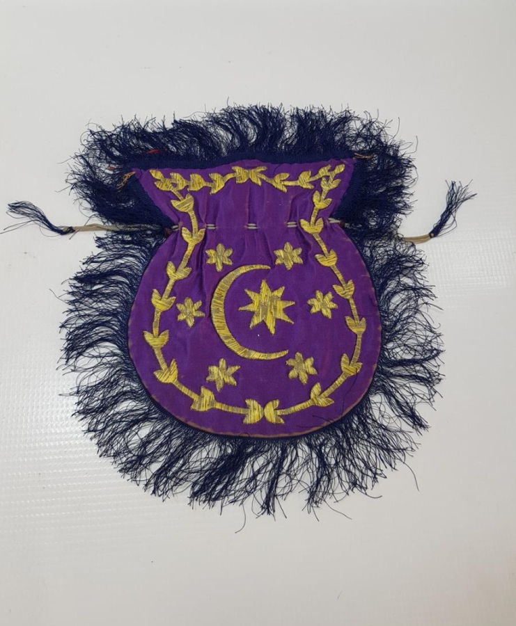 OSMANLI DÖNEMİ TUĞRALI VE AY YILDIZLI PARA KESESİ