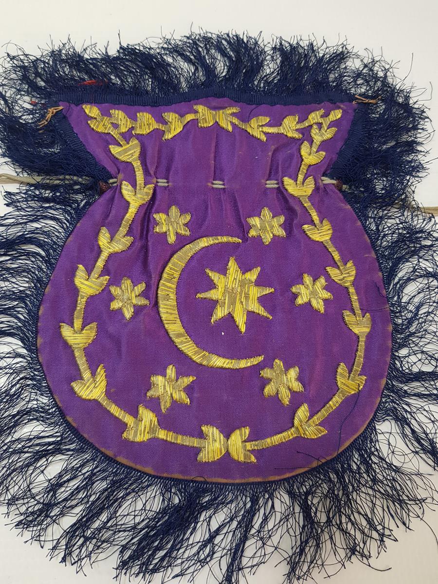 OSMANLI DÖNEMİ TUĞRALI VE AY YILDIZLI PARA KESESİ