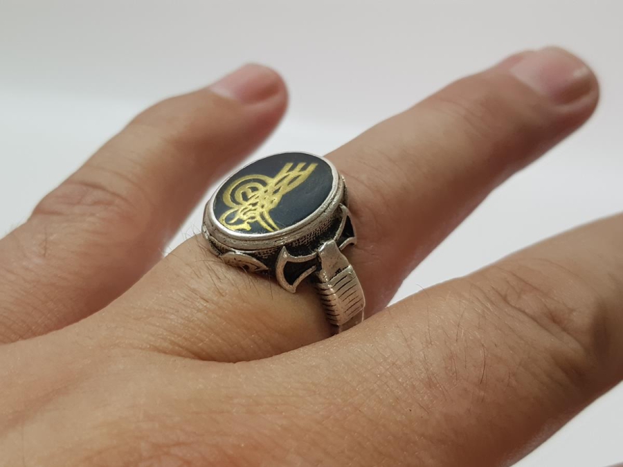 OSMANLI TUĞRALI GÜMÜŞ YÜZÜK