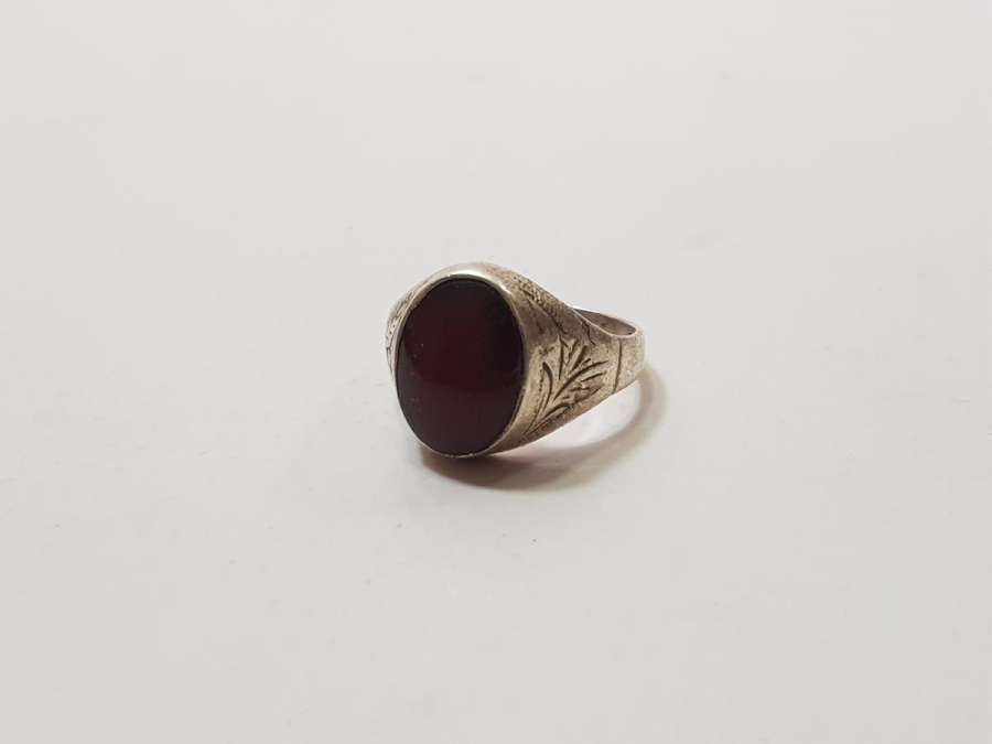 ANTİKA AKİK TAŞLI GÜMÜŞ YÜZÜK