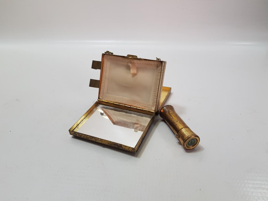 OSMANLI DÖNEMİ LEVANTEN İŞİ RUJLU PUDRİYER KUTUSU