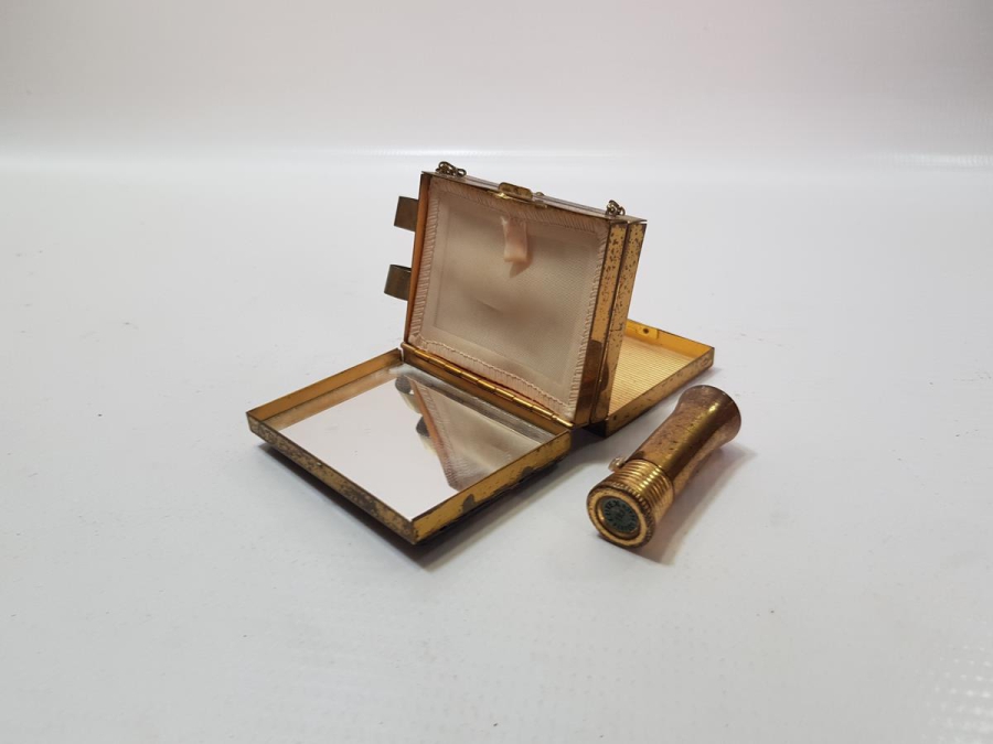 OSMANLI DÖNEMİ LEVANTEN İŞİ RUJLU PUDRİYER KUTUSU