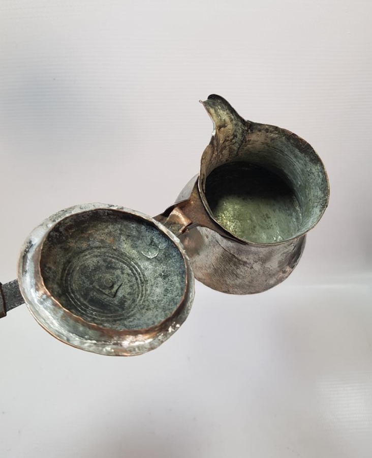 OSMANLI DÖNEMİ TEKKE İŞİ BAKIR KAHVE CEZVESİ