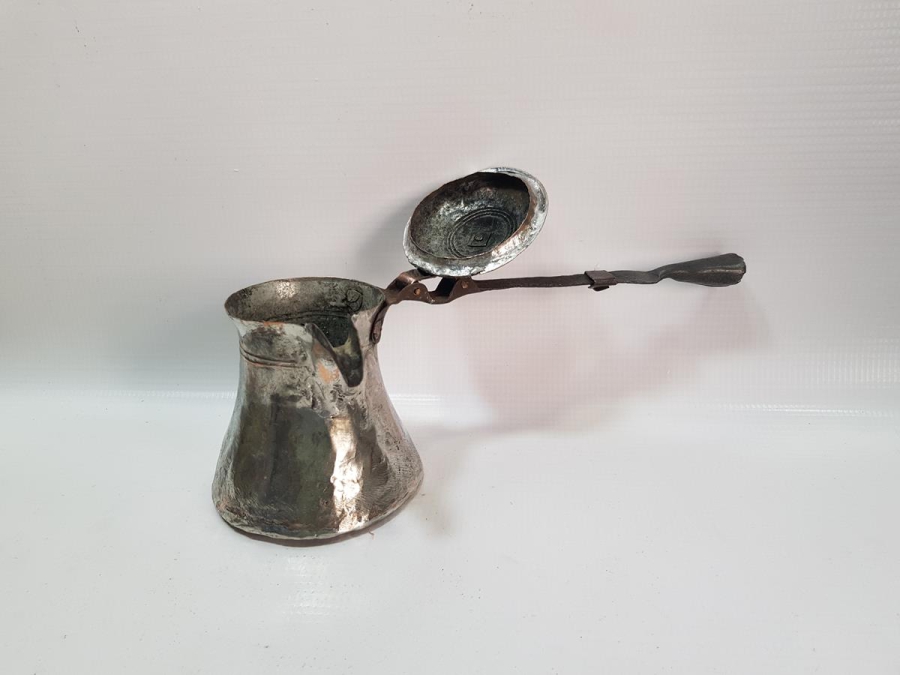 OSMANLI DÖNEMİ TEKKE İŞİ BAKIR KAHVE CEZVESİ