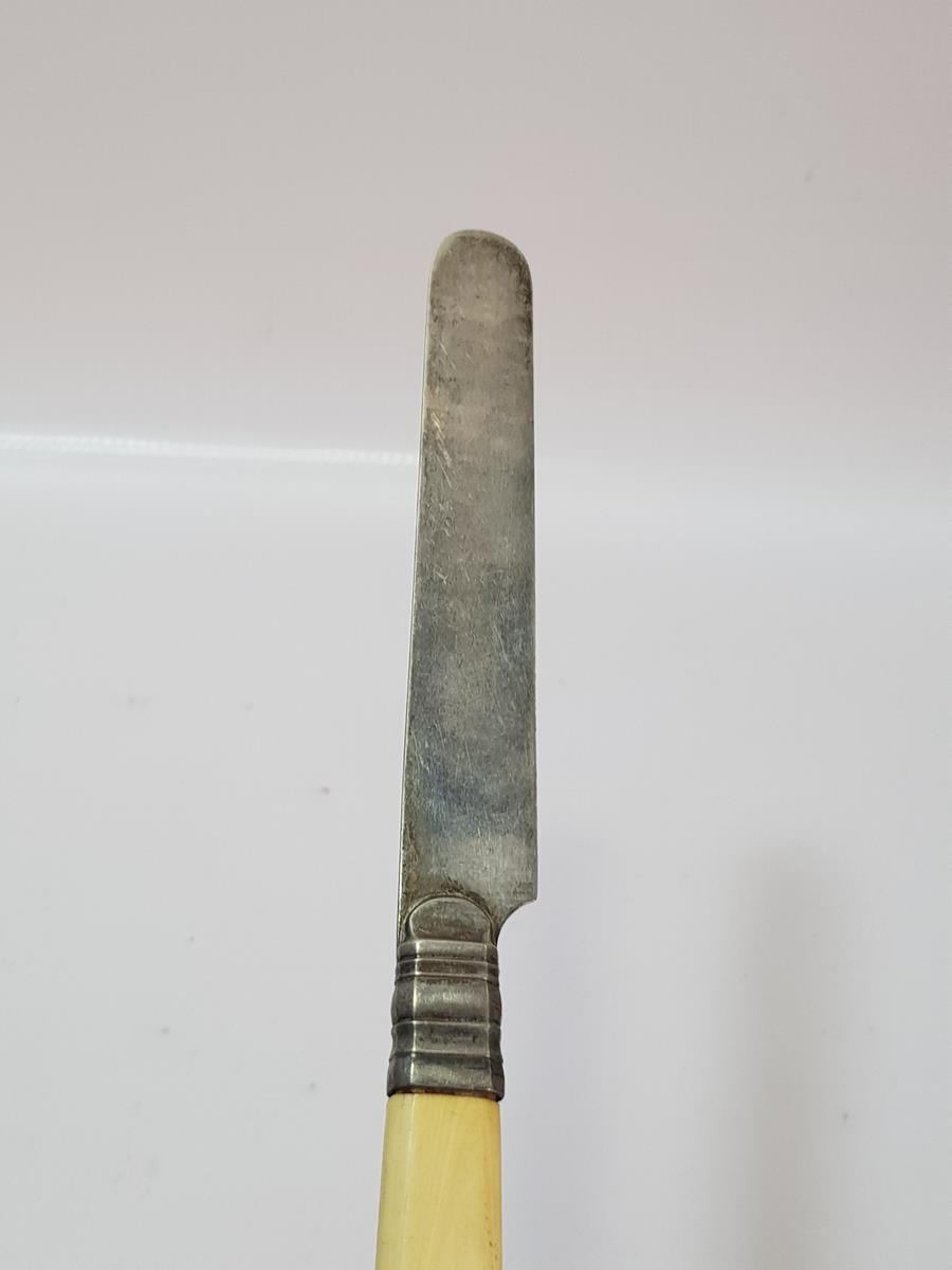 ANTİKA FİL DİŞİ SAPLI GÜMÜŞ MEYVE BIÇAĞI