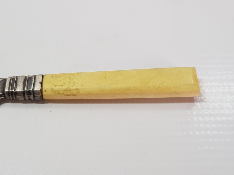 ANTİKA FİL DİŞİ SAPLI GÜMÜŞ MEYVE BIÇAĞI