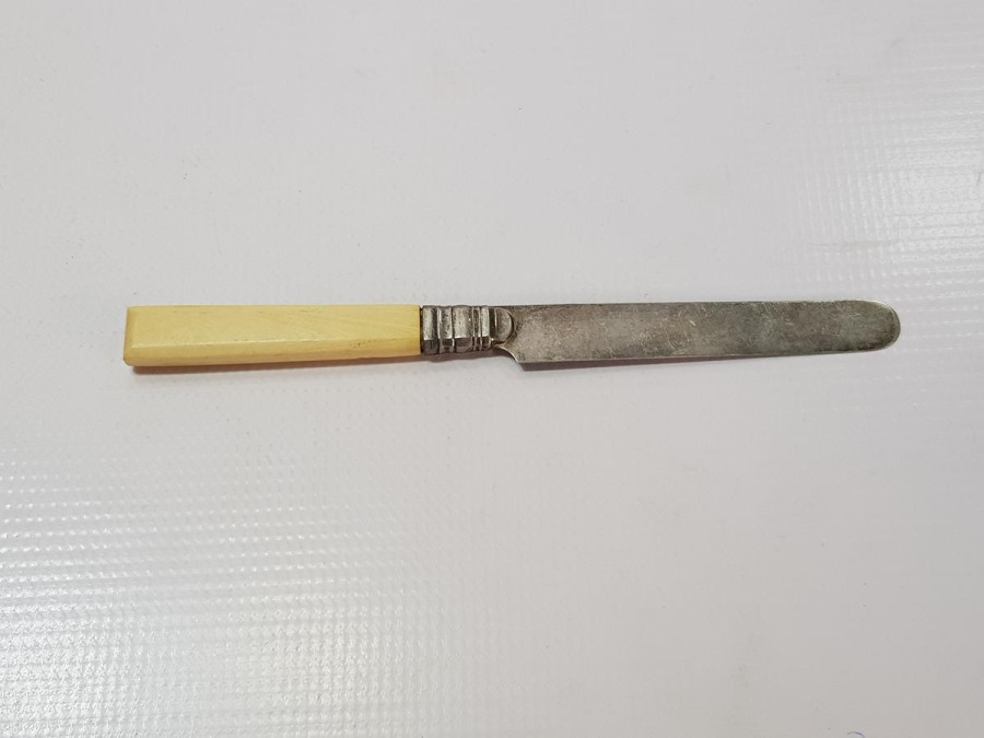 ANTİKA FİL DİŞİ SAPLI GÜMÜŞ MEYVE BIÇAĞI