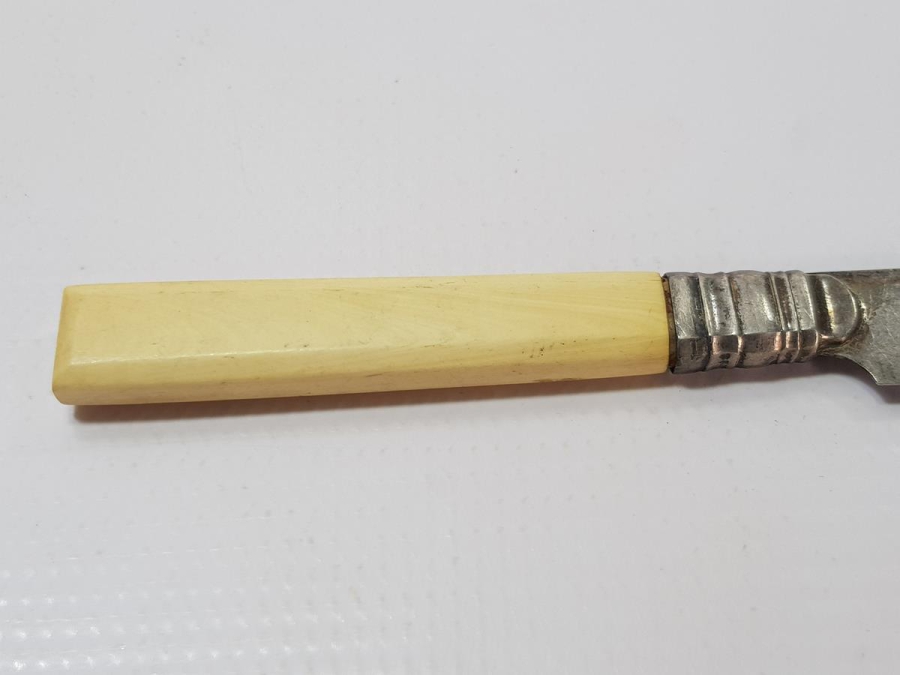 ANTİKA FİL DİŞİ SAPLI GÜMÜŞ MEYVE BIÇAĞI