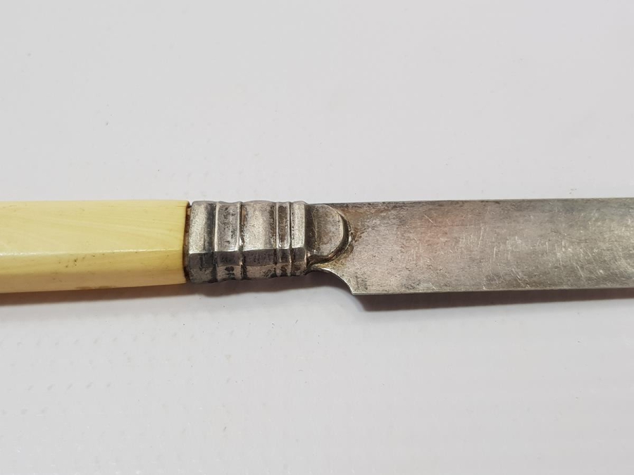 ANTİKA FİL DİŞİ SAPLI GÜMÜŞ MEYVE BIÇAĞI