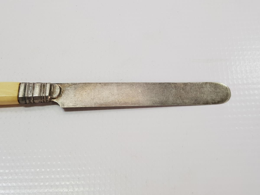 ANTİKA FİL DİŞİ SAPLI GÜMÜŞ MEYVE BIÇAĞI