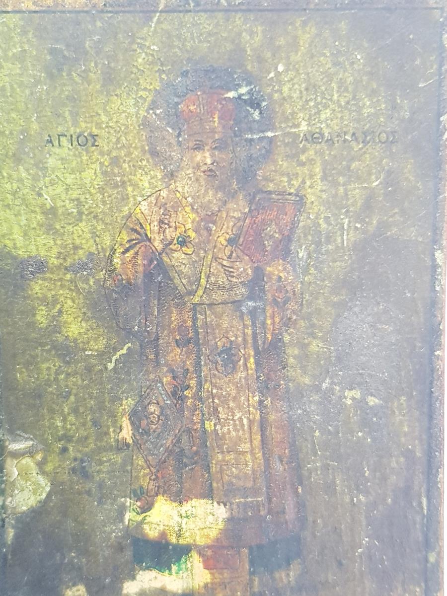 OSMANLI DÖNEMİ RUM İŞİ EL BOYAMA İKONA