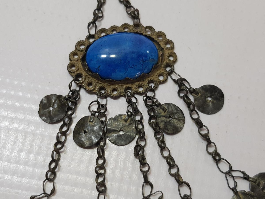 OSMANLI DÖNEMİ KAZ AYAĞI SALLAMALI DOĞAL TAŞLI FES SÜSÜ