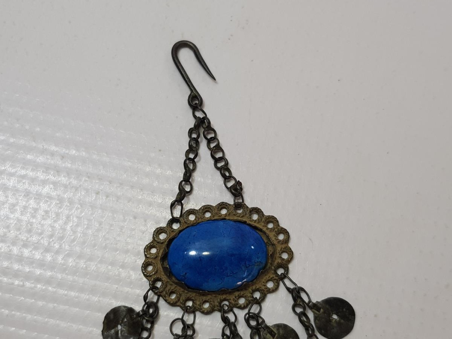 OSMANLI DÖNEMİ KAZ AYAĞI SALLAMALI DOĞAL TAŞLI FES SÜSÜ