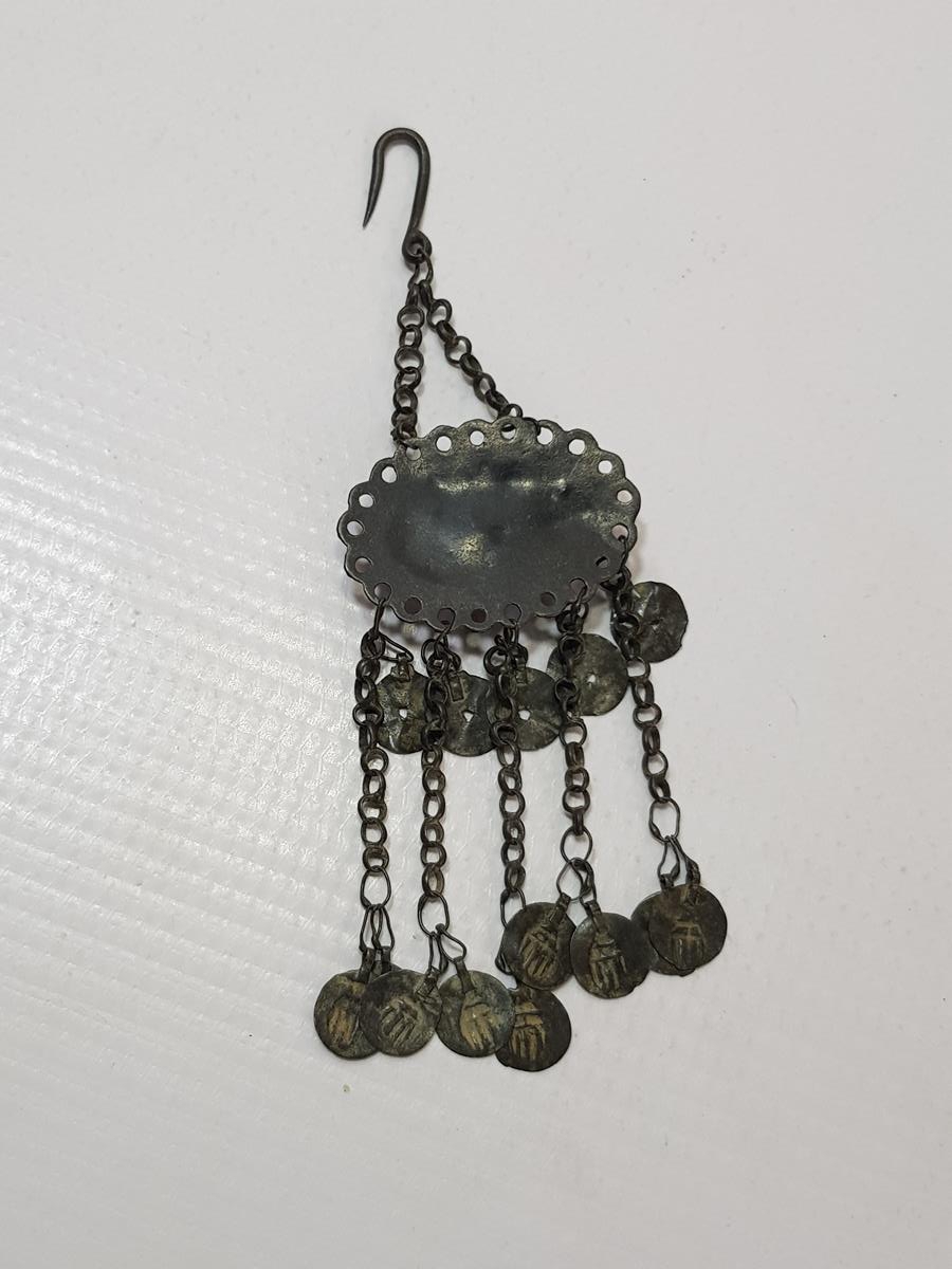 OSMANLI DÖNEMİ KAZ AYAĞI SALLAMALI DOĞAL TAŞLI FES SÜSÜ