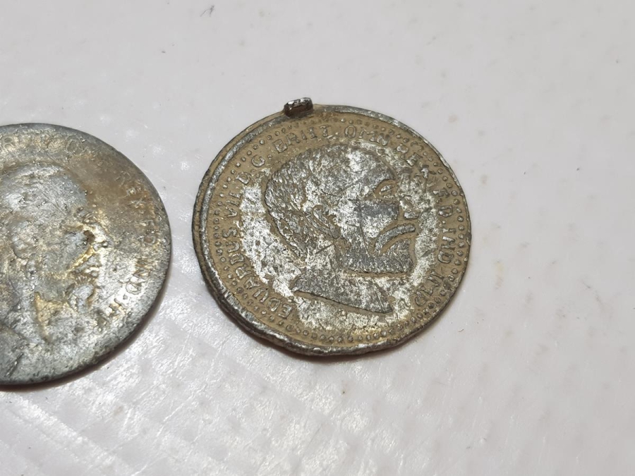 1908 TARİHLİ HIRİSTİYAN İŞİ İKİ ADET MADALYON