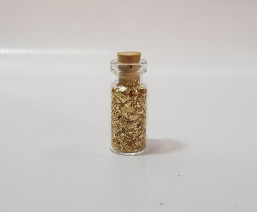 OSMANLI DÖNEMİ HATTATLARIN VARAK İŞLEMESİ İÇİN BİR ŞİŞE ALTIN TOZU