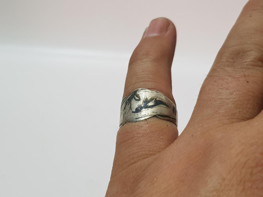 OSMANLI DÖNEMİ SAVATLI GÜMÜŞ YÜZÜK