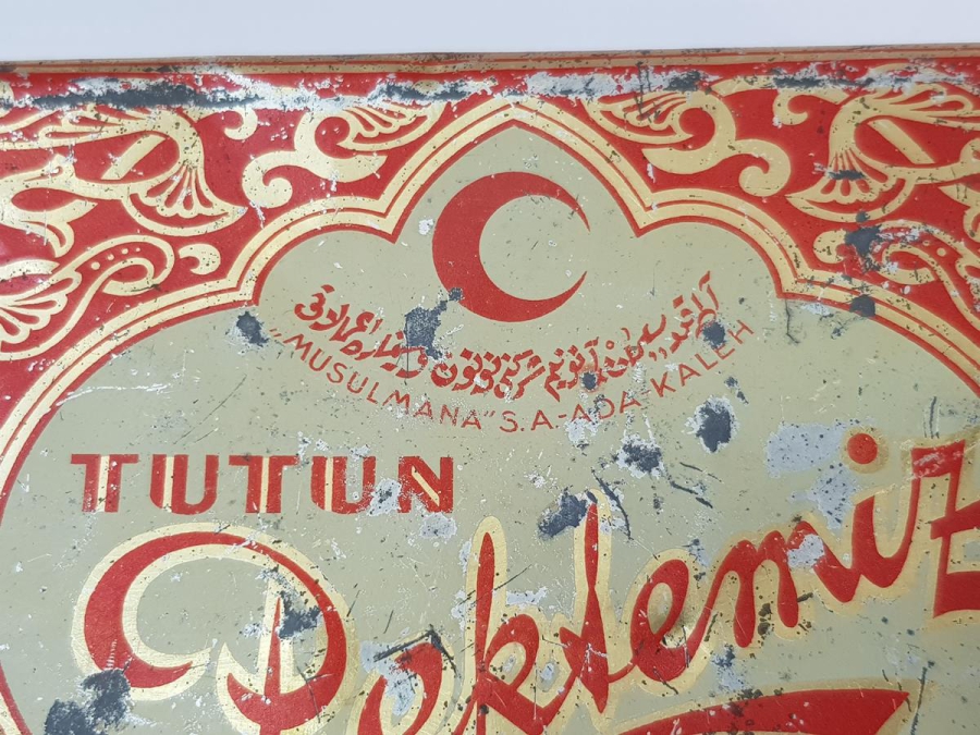 OSMANLI DÖNEMİ PEKTEMİZ MARKA ÇOK NADİR TENEKE SİGARA KUTUSU