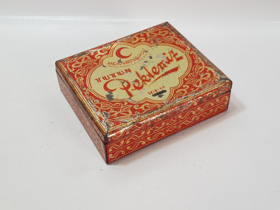 OSMANLI DÖNEMİ PEKTEMİZ MARKA ÇOK NADİR TENEKE SİGARA KUTUSU