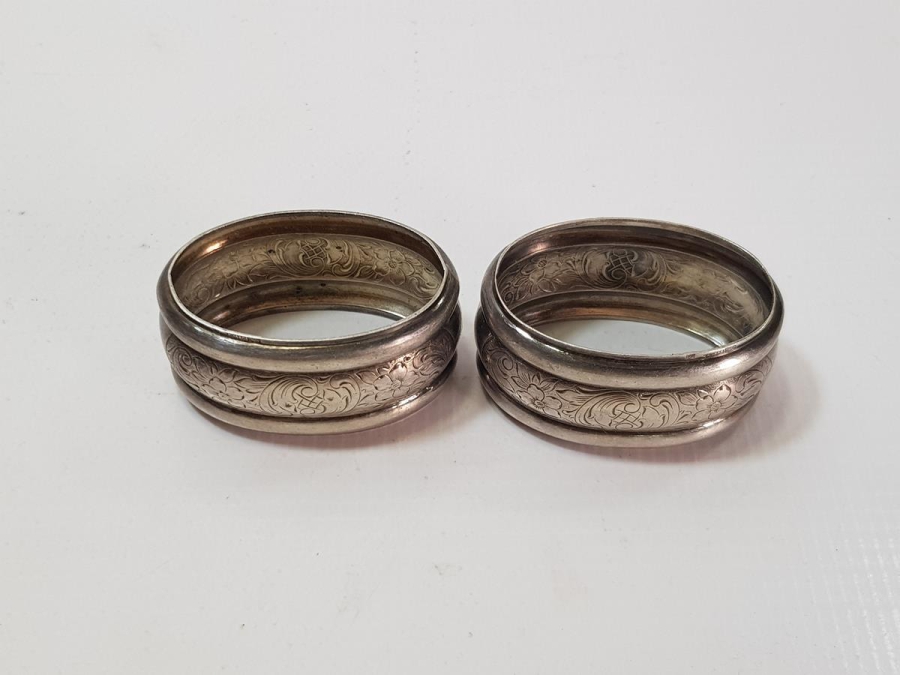 ANTİKA GÜMÜŞ KAPLAMA BİR ÇİFT PEÇETELİK