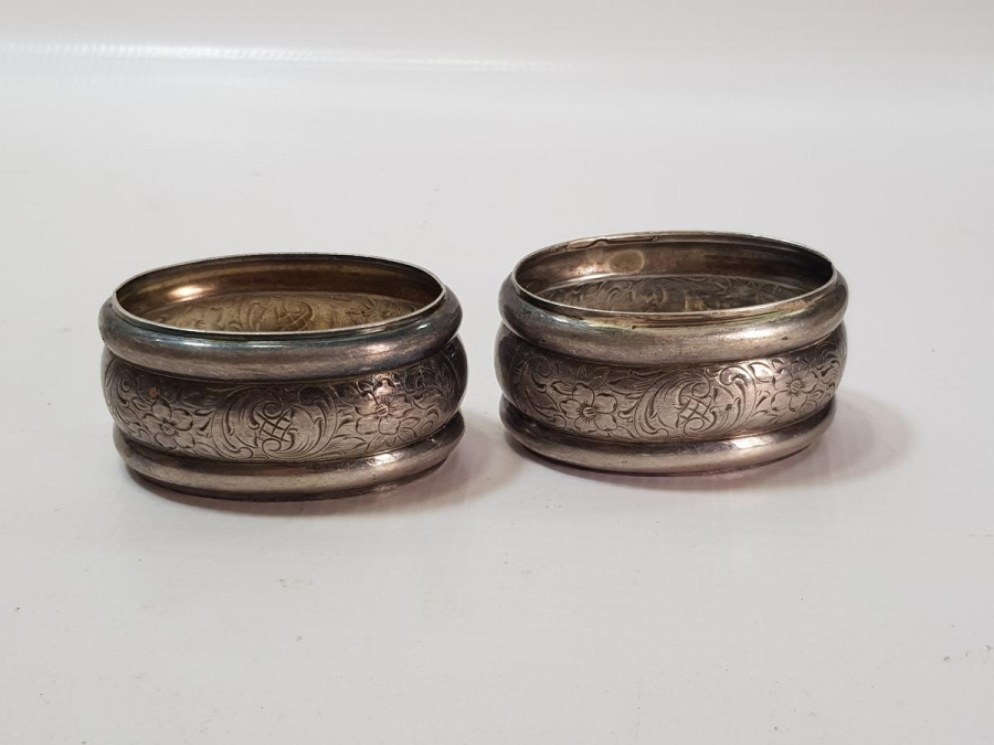 ANTİKA GÜMÜŞ KAPLAMA BİR ÇİFT PEÇETELİK