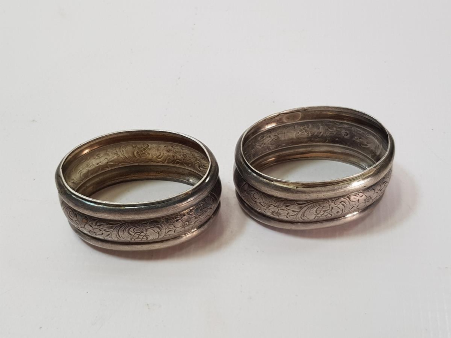 ANTİKA GÜMÜŞ KAPLAMA BİR ÇİFT PEÇETELİK