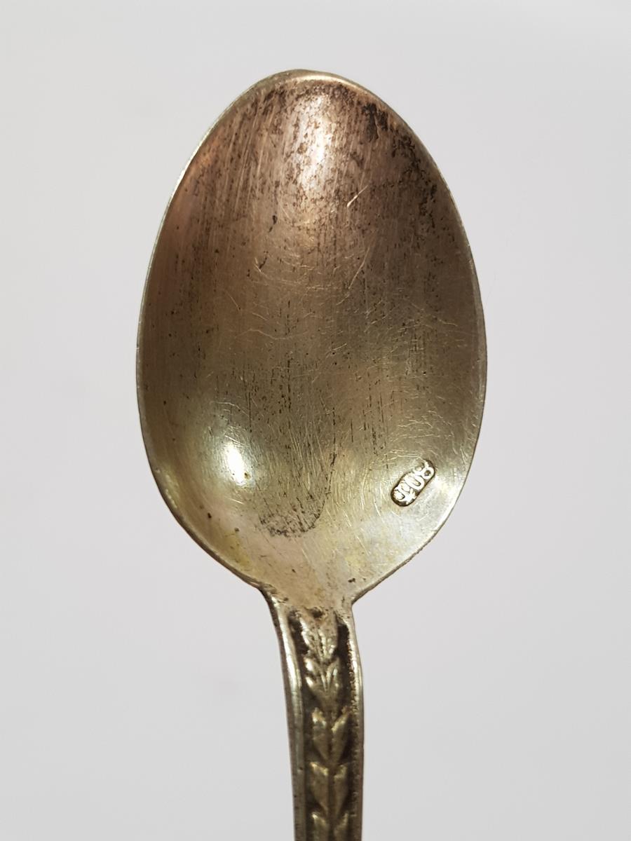 AY YILDIZ BAYRAKLI VE TÜRKİYE YAZILI MİNELİ GÜMÜŞ ÇAY KAŞIĞI