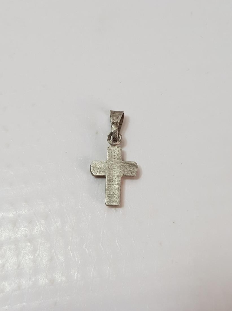 ANTİKA GÜMÜŞ HAÇ KOLYE