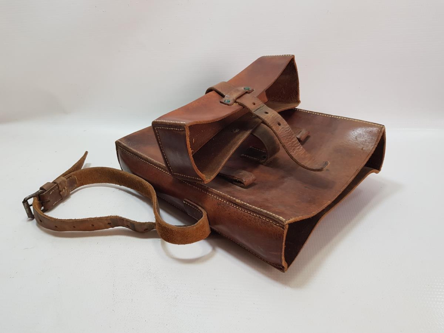 1. DÜNYA SAVAŞI DÖNEMİ DERİ HARİTACI SUBAY ÇANTASI