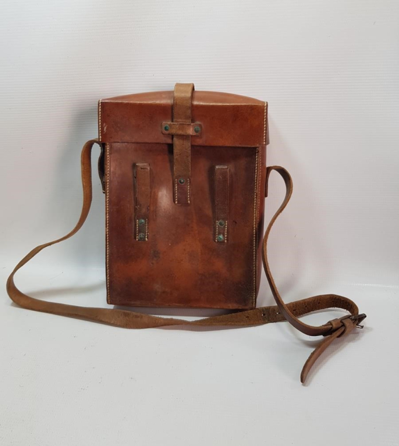 1. DÜNYA SAVAŞI DÖNEMİ DERİ HARİTACI SUBAY ÇANTASI