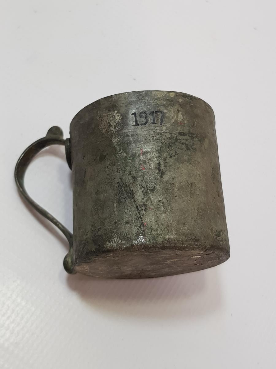 ÇANAKKALE SAVAŞI 1917 TARİHLİ ÇOK NADİR BAKIR BARDAK