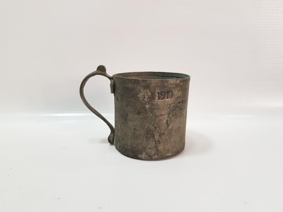 ÇANAKKALE SAVAŞI 1917 TARİHLİ ÇOK NADİR BAKIR BARDAK