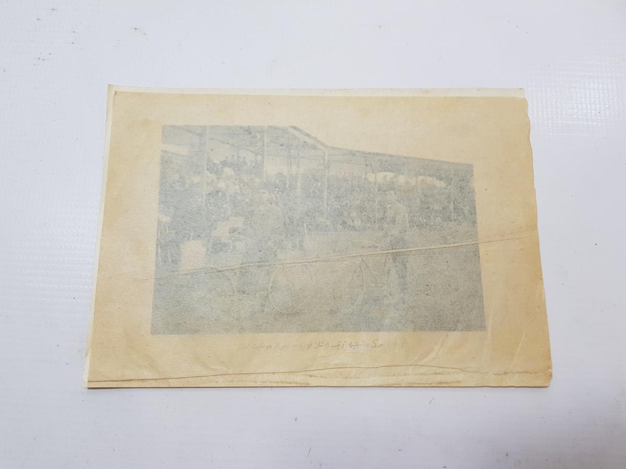 BURSA SERGİSİ BİSİKLET YARIŞI OSMANLICA BASKI GRAVÜR