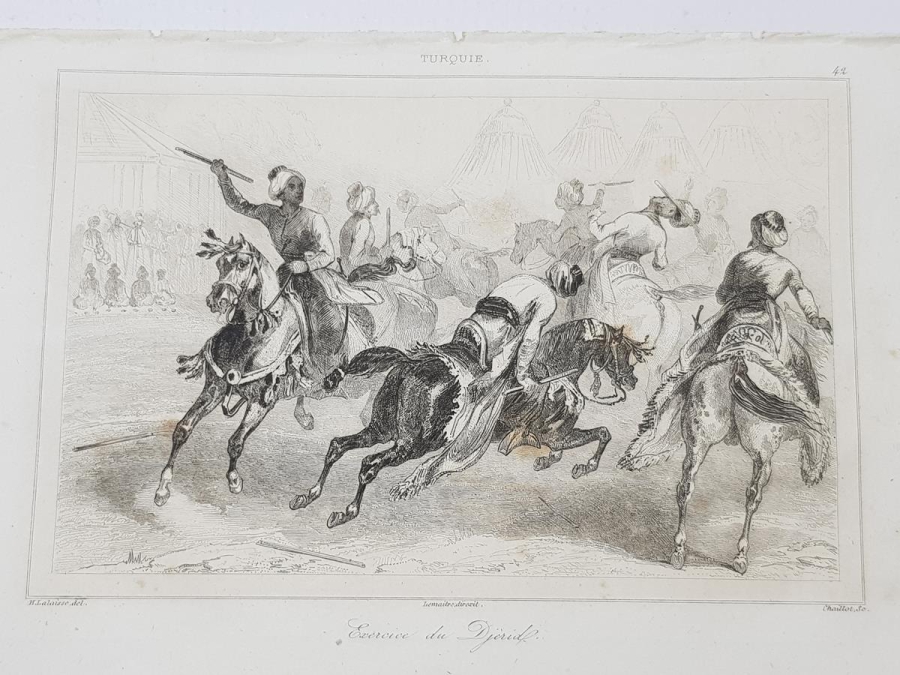 OSMANLI DÖNEMİ GRAVÜR: CİRİT OYNAYANLAR