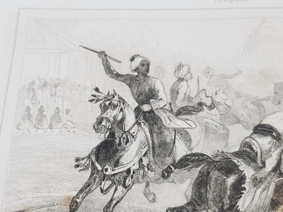 OSMANLI DÖNEMİ GRAVÜR: CİRİT OYNAYANLAR