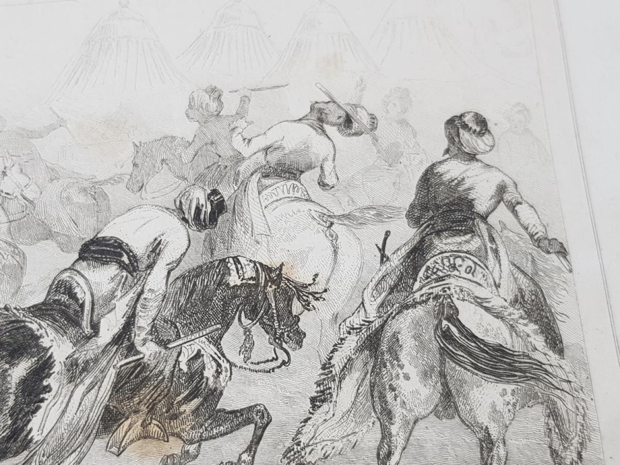 OSMANLI DÖNEMİ GRAVÜR: CİRİT OYNAYANLAR